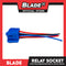 Blade 5-pin Relay Socket Ceramic Blue for 12V and 24V Relays (TL013)