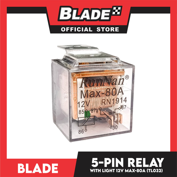 Blade 4-Pin Relay 12V Max-80A (TL031) with Light