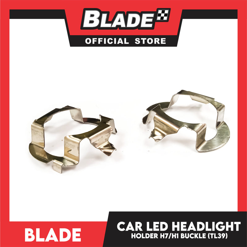 Blade Metal Headlight Bulb Adapter Holder H7 H1 (TL39) 2pcs