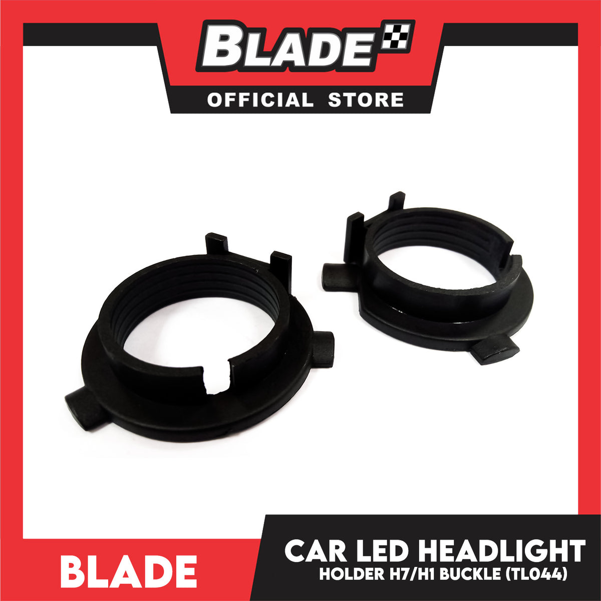 Blade Metal Headlight Bulb Adapter Holder H7 H1 (TL44) 2pcs