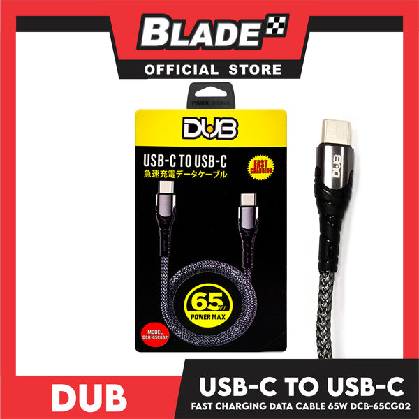 Dub USB-C TO USB-C Fast Charging and Anti-Bending Data Cable 65W Power Max DCB-65CG02