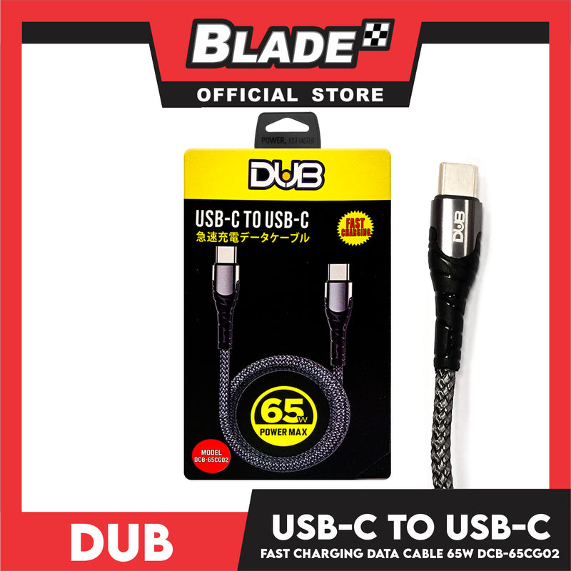 Dub USB-C TO USB-C Fast Charging and Anti-Bending Data Cable 65W Power Max DCB-65CG02