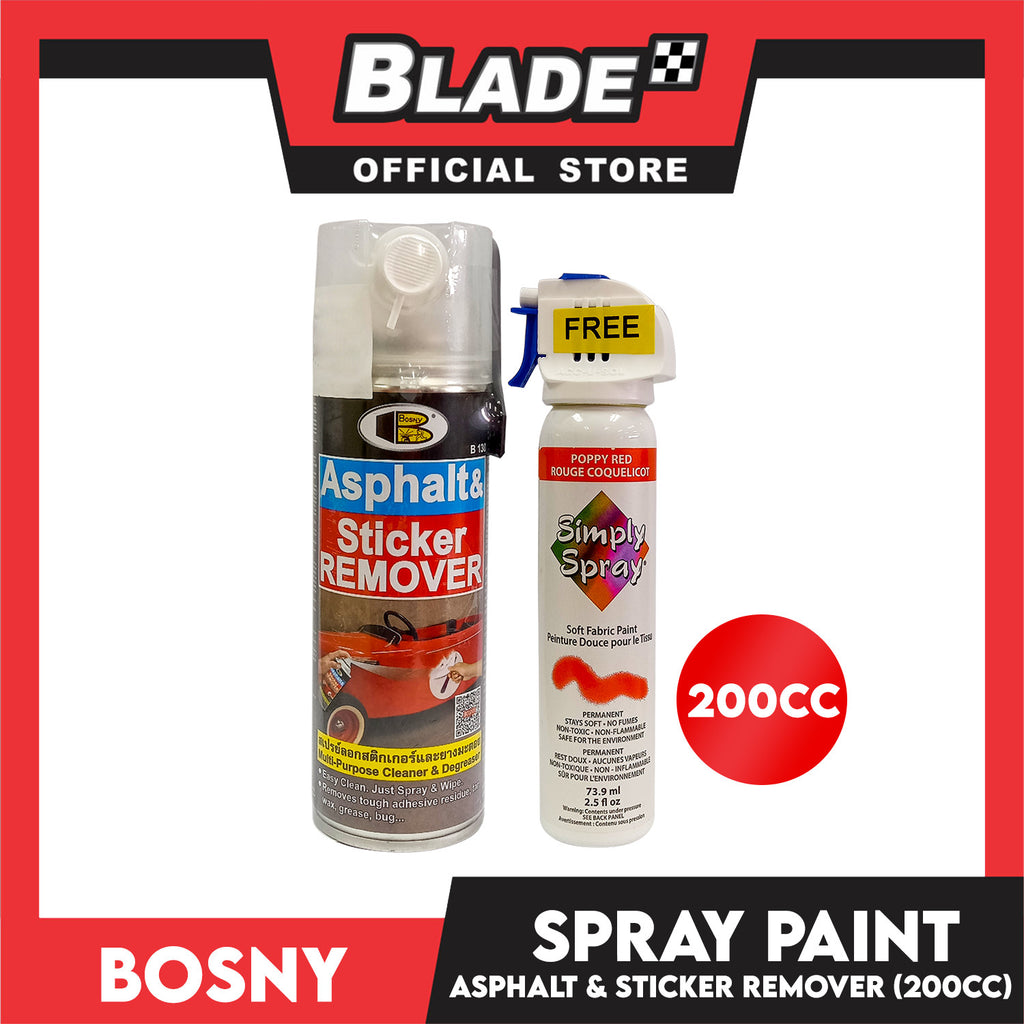 Bosny Asphalt and Sticker Remover 200CC B130 with Free Soft Fabric Pai ...