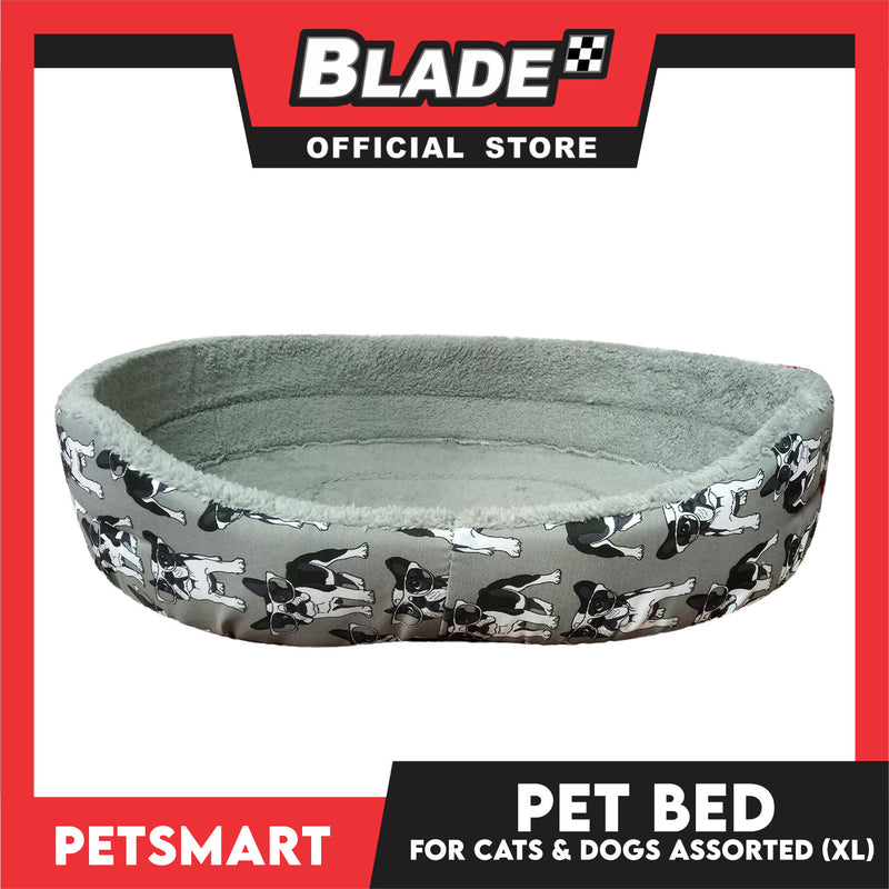 Pet Bed for Cats and Dogs XL 60cm x 50cm x 14cm (Assorted Colors and Designs)