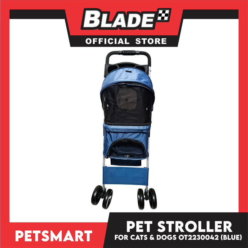 dog stroller lazada Pet Stroller 4 Wheels for Cats and Dogs, Blue Color (OT2230042) 36cm x – blade.ph