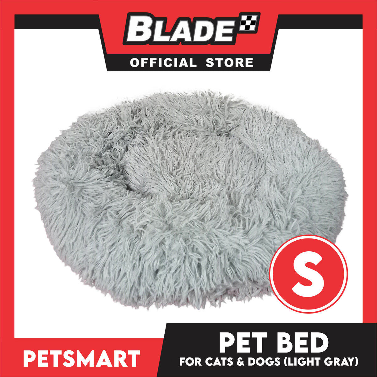 Pet Bed for Cats and Dogs (Light Gray Color) Small Size 42cm x 35cm x 8cm