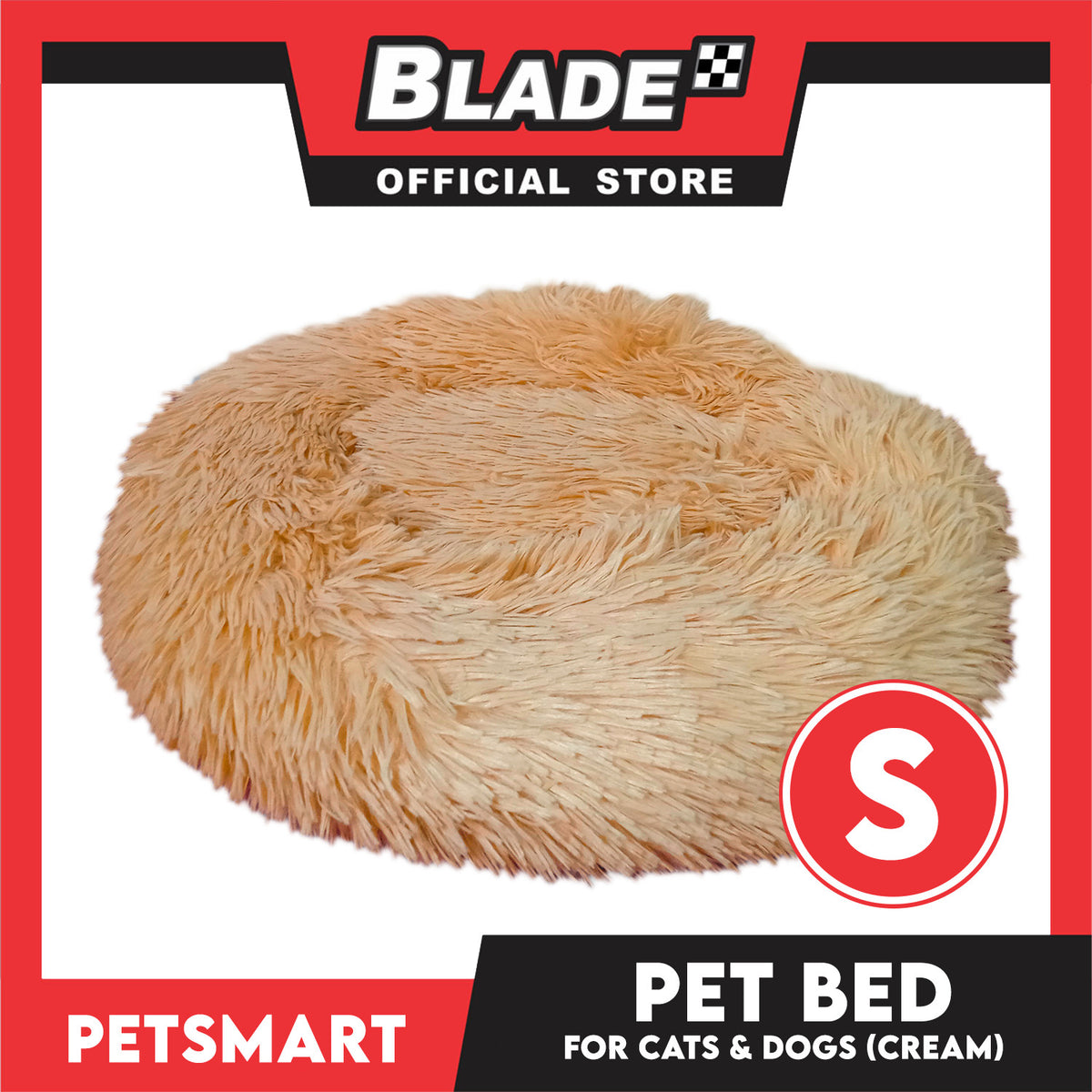 Pet Bed for Cats and Dogs (Cream Color) Small Size 42cm x 35cm x 8cm