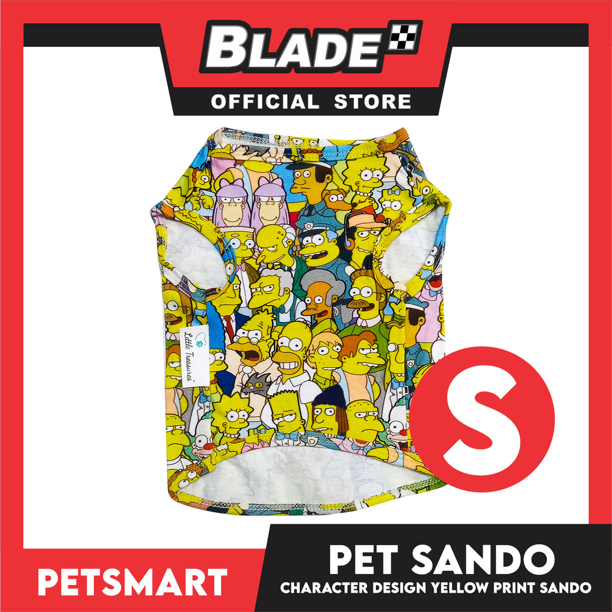Pet Sando Character Design Yellow Print Color, Small Size (DG-CTN198S)