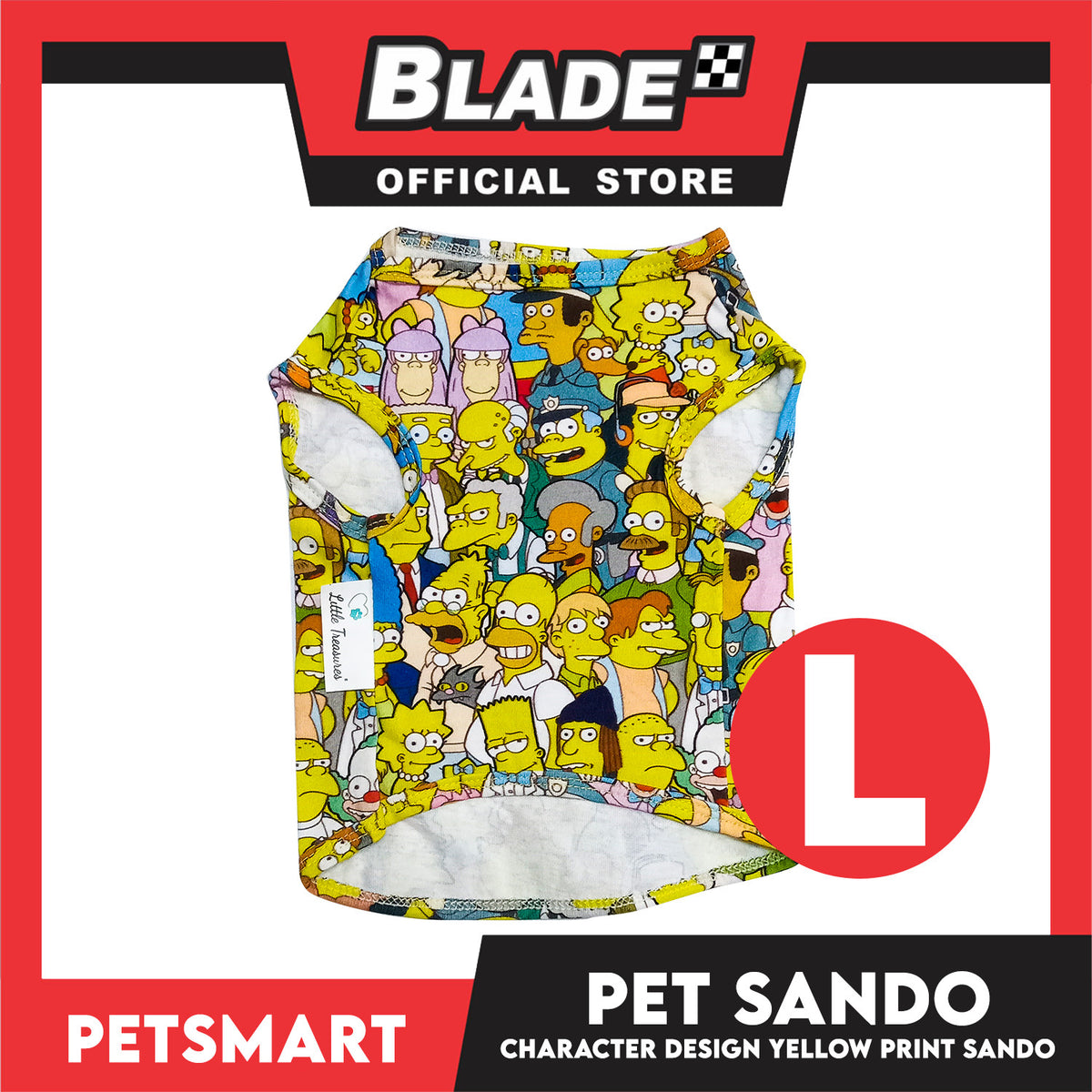 Pet Sando Character Design Yellow Print Color, Large Size (DG-CTN198L)