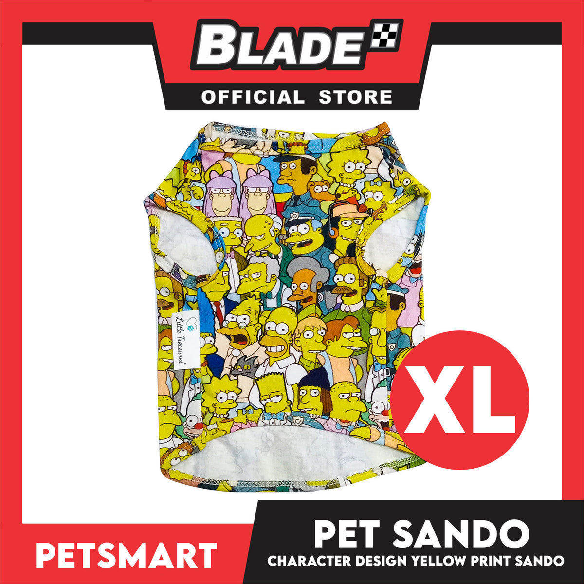 Pet Sando Character Design Yellow Print Color, XL Size (DG-CTN198XL)