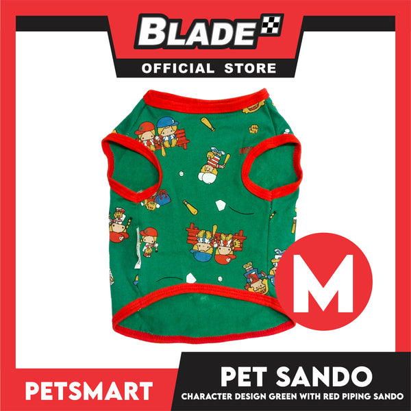 Pet Sando Character Design, Green with Red Piping Color, Medium Size (DG-CTN199M)