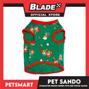Pet Sando Character Design, Green with Red Piping Color, Medium Size (DG-CTN199M)
