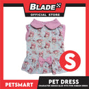 Pet Dress Character Design, Blue with Pink Ribbon Color, Small Size (DG-CTN205S)