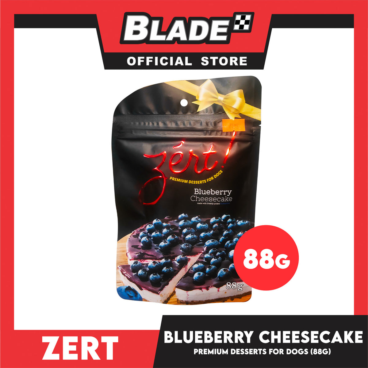 Zert Premium Desserts For Dogs 88g (Blueberry Cheesecake)