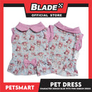 Pet Dress Character Design, Blue with Pink Ribbon Color, XL Size (DG-CTN205XL)