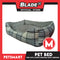 Pet Bed Cat Dog Bed Washable Gingham Gray (Medium) with removable cushion