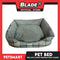 Pet Bed Cat Dog Bed Washable Gingham Gray (Large) with removable cushion