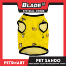 Pet Sando Yellow with Blue Piping Sando, Medium Size (DG-CTN207M)