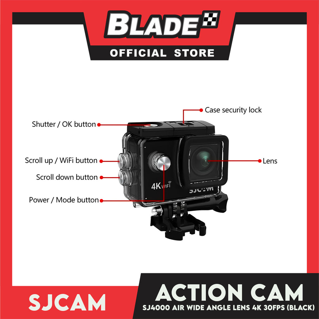 Sjcam SJ4000 Air Action Camera 4K Resolution Wifi enabled (Black