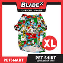 Pet Shirt Comic Design, XL Size (DG-CTN210XL)