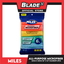 Miles Basics All-Purpose Microfiber Cloth 6pcs 40cm x 40cm (Rainbow)