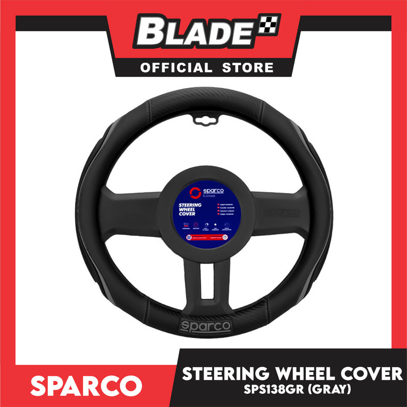 Sparco Steering Wheel Cover SPS138GR (Gray) Universal Fit for Toyota, Mitsubishi, Honda, Hyundai, Ford, Nissan, Suzuki, Isuzu, Kia, MG and more