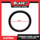 Catom Gold Label Line Steering Wheel Cover 370-380mm JS-05 (Black/Red)