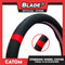 Catom Fresh Handle Grab Steering Wheel Cover 370-380mm JS-06 (Black/Red)
