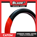 Catom Platinum Grab Steering Wheel Cover 370-380mm JS-07 (Black/Red)