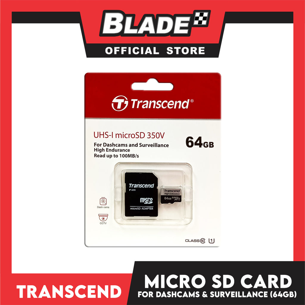 Transcend Microsd Transcend MicroSD 64gb UHS-I 350v + Micro SD Adaper/Card Reader – blade.ph