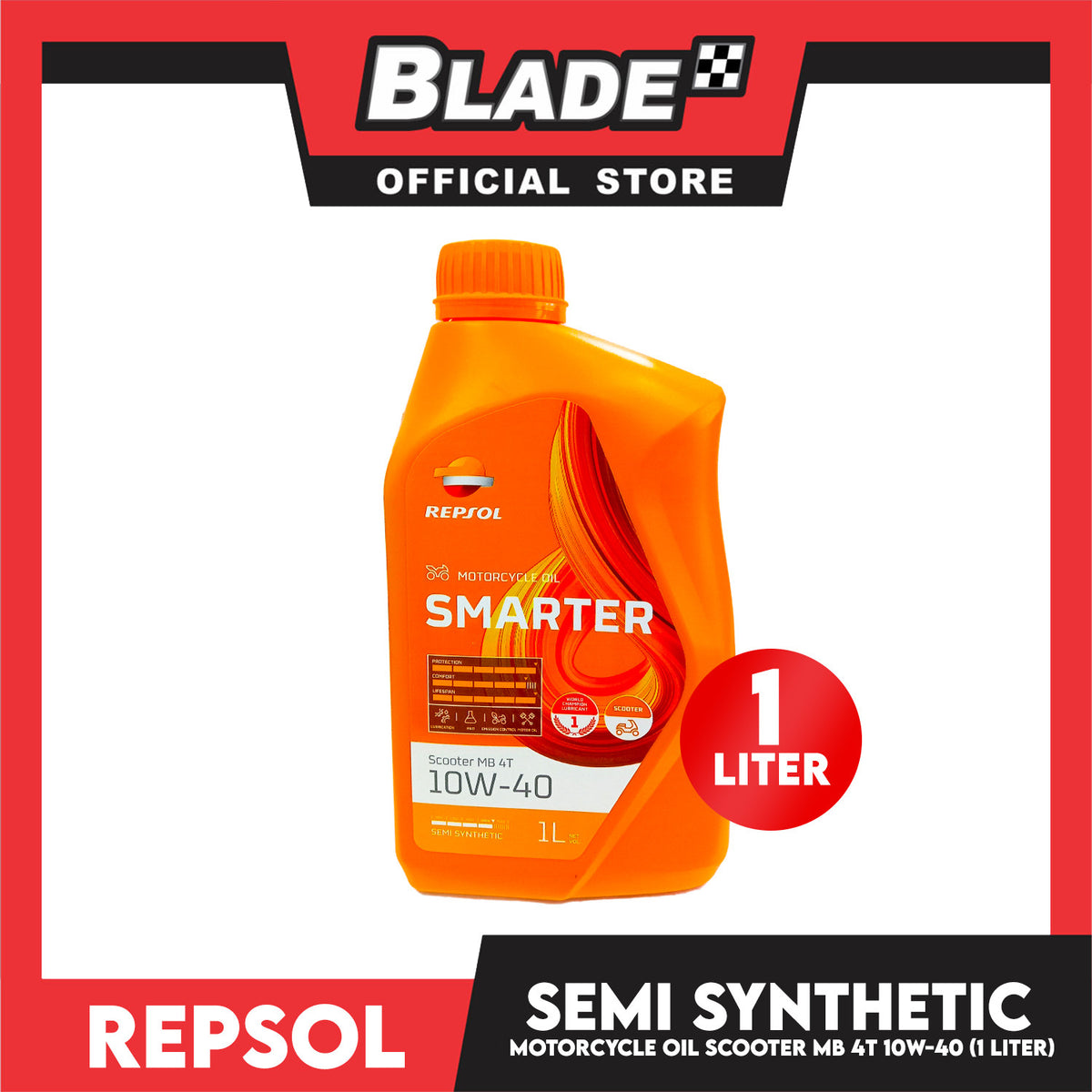 Repsol Smarter Scooter MB 4T 10W-40 Semi Synthetic Motorcyle Oil 1 Liter