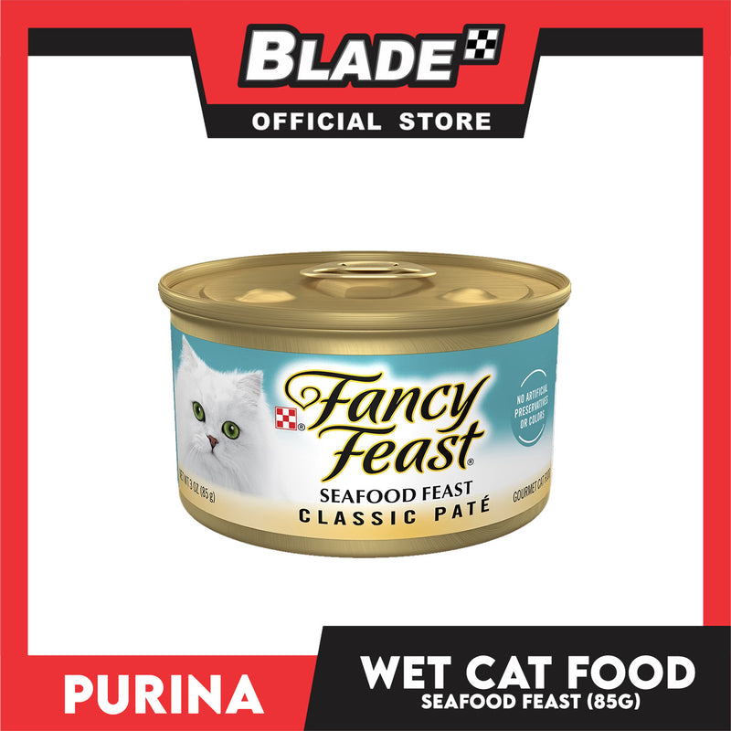 Purina Fancy Feast Seafood Classic Pate in Gravy Adult Wet Cat Food In Can 85g