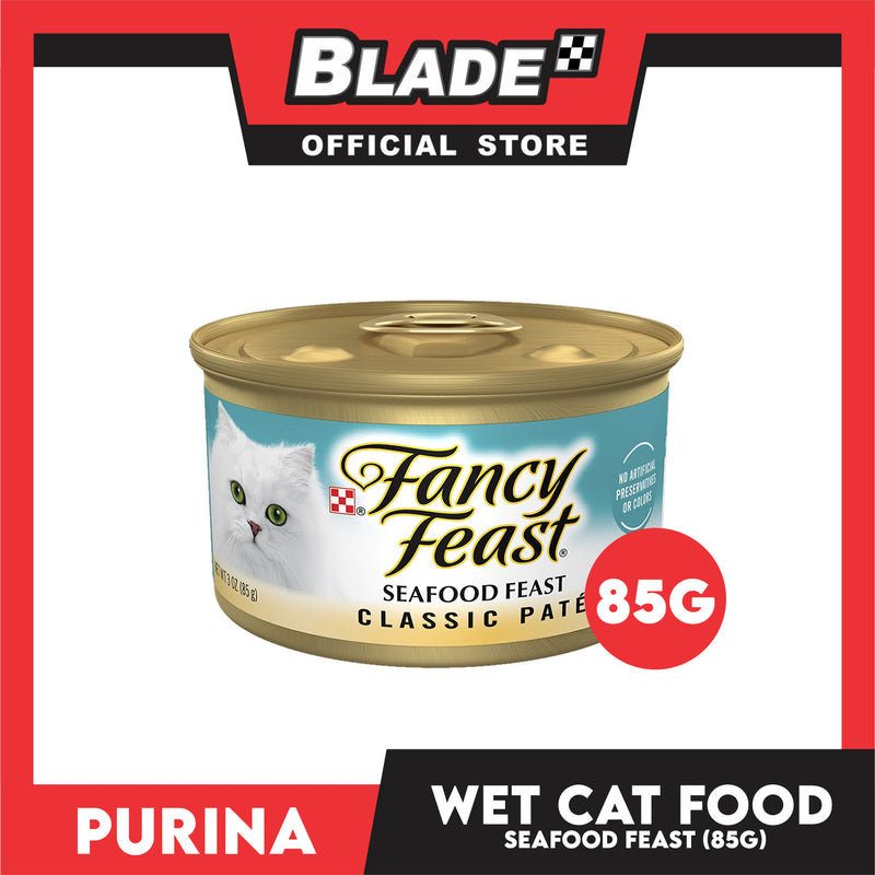 Purina Fancy Feast Seafood Classic Pate in Gravy Adult Wet Cat Food In Can 85g