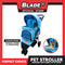 Silver Pet Pet Stroller Travel Push 4 Wheels for Cats and Dogs, Blue Color SP-03