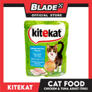 12pcs Kitekat Wet Cat Food in Pouch for Adult 70g (Chicken and Tuna)