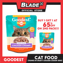 Buy 1 Get 1 ! Goodest Cat Chicken Chomp Chunks In Gravy 85g Wet Cat Food