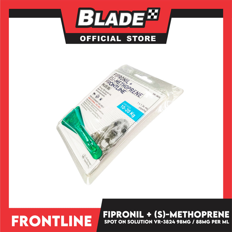 Frontline Plus For Dogs (10-20kg) 1 Pipette 1.34ml Anti Tick And Flea Spot-On Anti Itch Safe For Lactating and Pregnant Dogs No Prescription Required