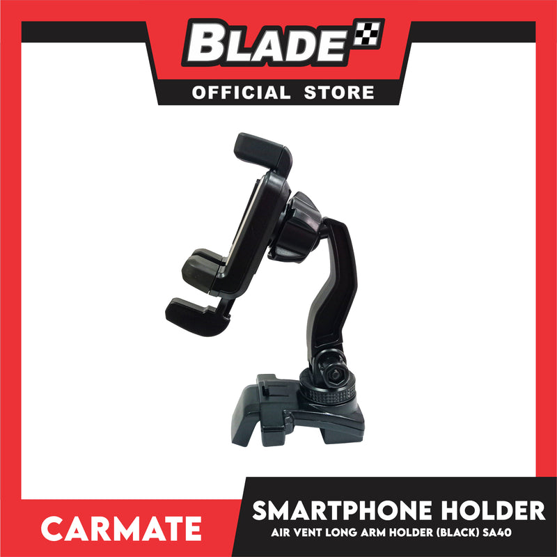 Carmate Smartphone Air Vent Holder Long Arm Black SA40