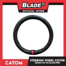 Catom Premium Grip Steering Wheel Cover Carbon 370-380mm SO-02 (Black/Red)