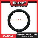 Catom Non-slip Grip Steering Wheel Cover Carbon 370-380mm SO-01 (Black)