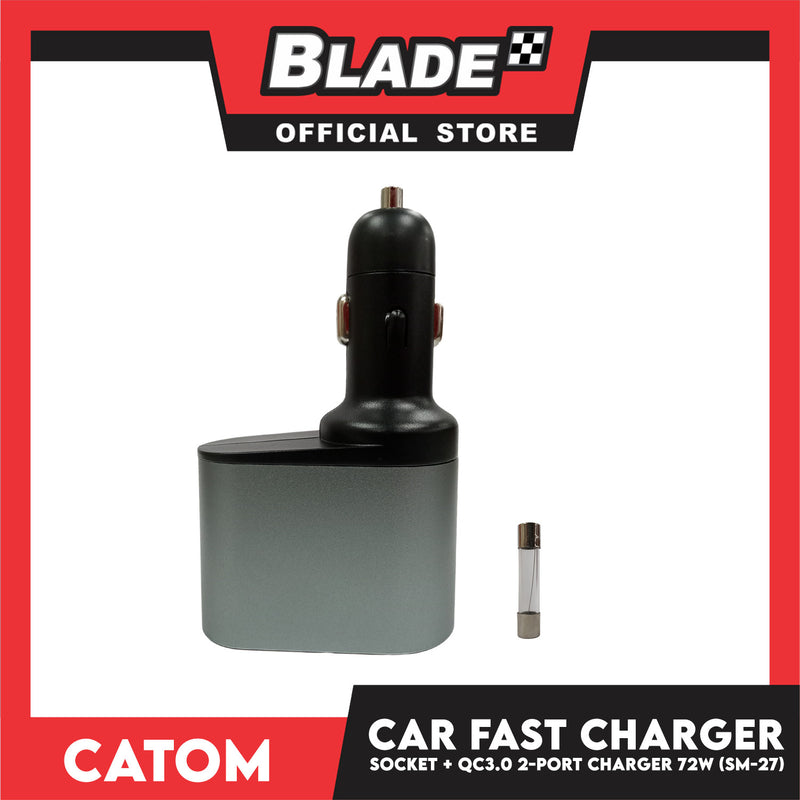 Catom Fast Charger Socket + QC3.0 2-port 72W Digital Chager SM-27