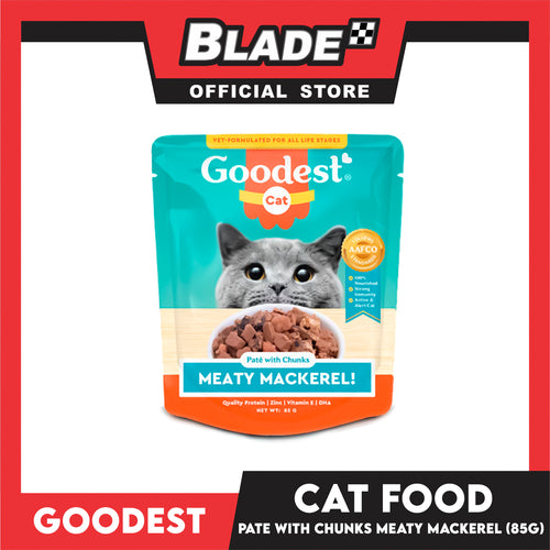 2pcs Goodest Cat Meaty Mackerel Pate with Chunks 85g Wet Cat Food