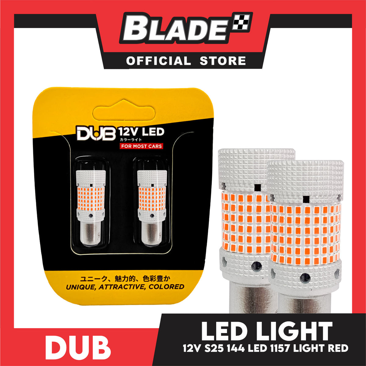 Dub Automotive Car LED S25 1157 144-LED 12V (Red)