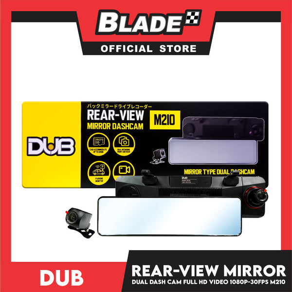 Dub Rear-view Mirror Dashcasm M210 Mirror Type Dual Dashcam