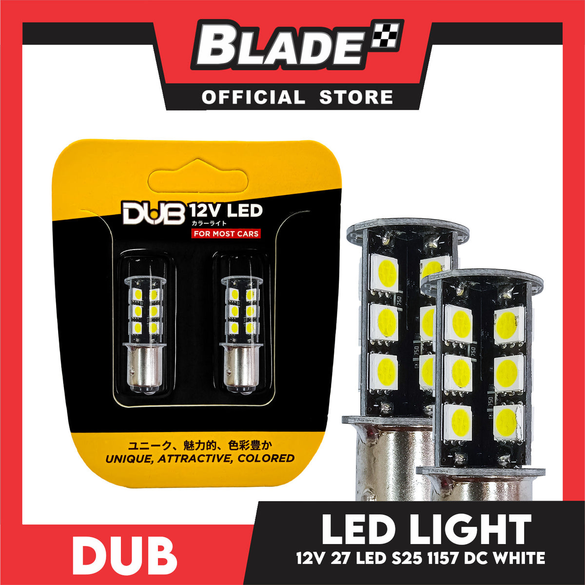 Dub Automotive Car LED S25 1157 27-LED 12V Dual Contact (White)