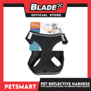 Pet Reflective Harness with Leash for Small Dogs Medium Size (Black)