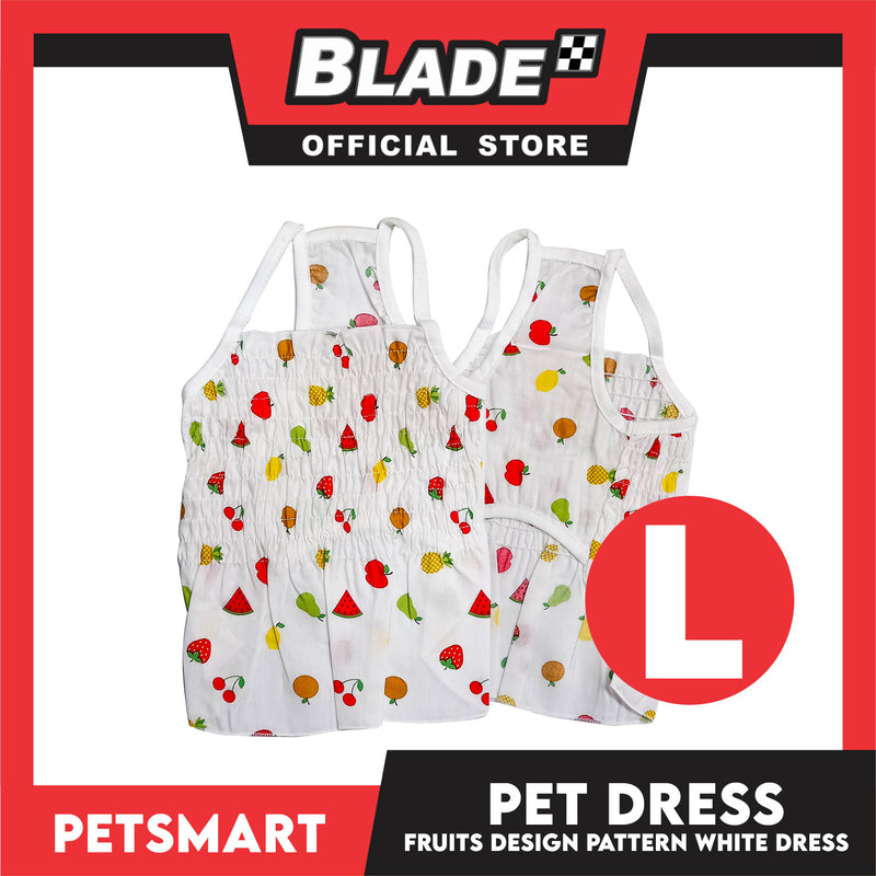 Pet Dress Fruits Designs White Dress Large Size (CWYF1629) Clothes for cats and dogs