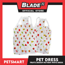 Pet Dress Fruits Designs White Dress Large Size (CWYF1629) Clothes for cats and dogs