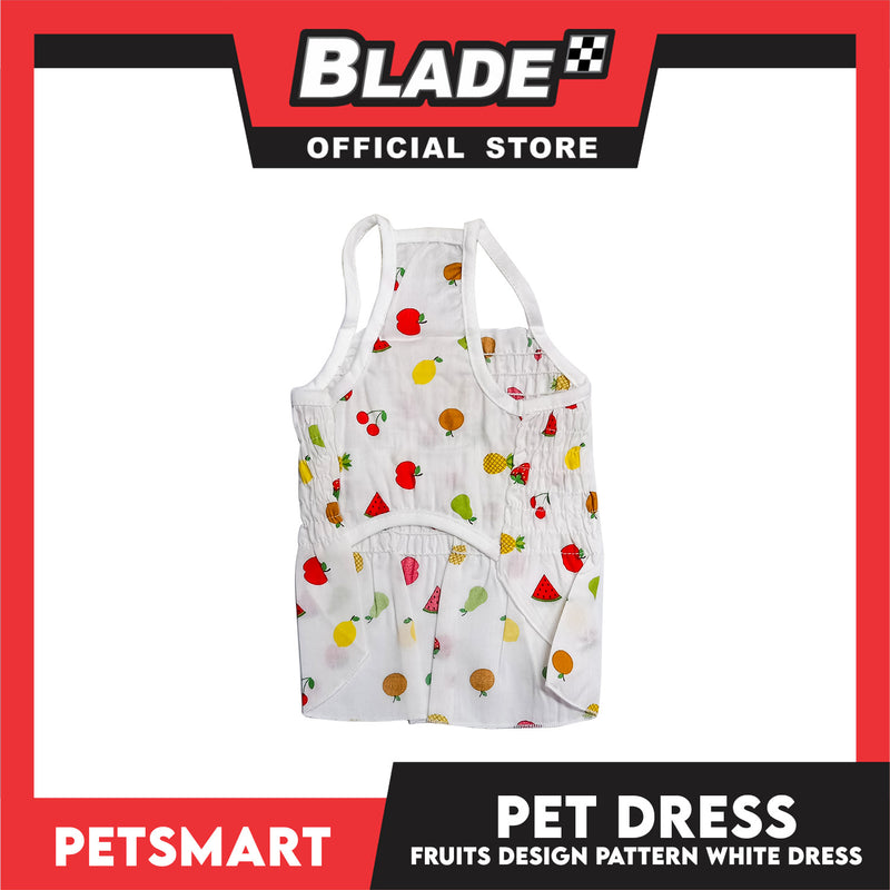 Pet Dress Fruits Designs White Dress Large Size (CWYF1629) Clothes for cats and dogs