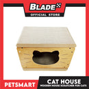 Wooden Cat House with Scratching Cardboard Cat Pad Scratcher MZB0059 easy to assemble